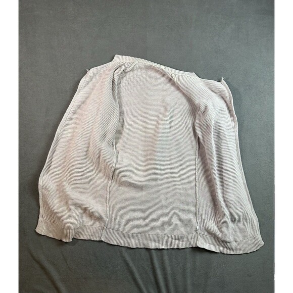 Gap Long Sleeve Open Front Cardigan Sweater Women Size Small Pink/white - Picture 3 of 5
